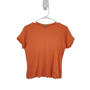 Petit Pois Women's Y2K Mesh Lettuce Trim Crop Y2K Top - XL